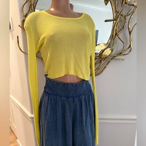 ALICE & OLIVIA long sleeved yellow tee